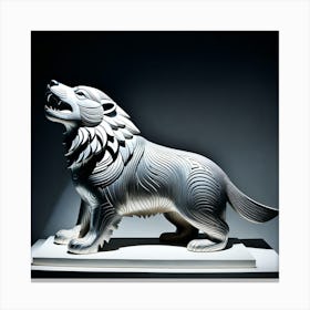 Wolf Sculpture 2 Canvas Print