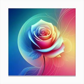 Abstract Rose Canvas Print