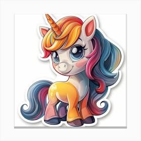 Unicorn Sticker 154 Canvas Print