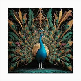 Peacock 10 Canvas Print