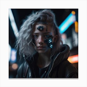 Cyberpunk Portrait Canvas Print