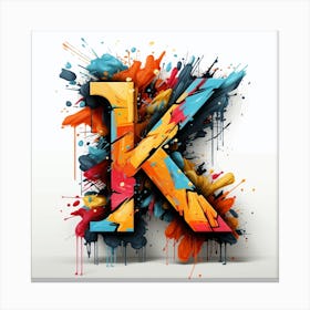 Letter K Canvas Print
