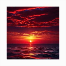 Sunset Over The Ocean 177 Canvas Print