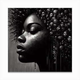 Afro Hair 1 Canvas Print