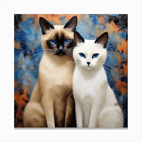 Siamese cats 4 Canvas Print