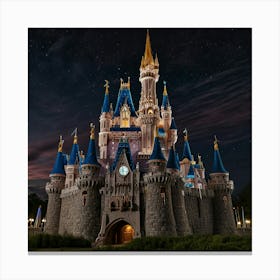 Cinderella Castle Art Print 1 Canvas Print