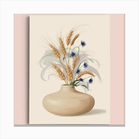 Wheat In A Vase 2 Canvas Print