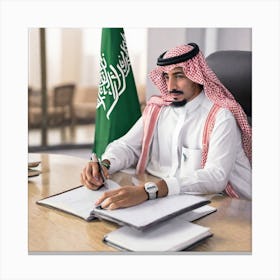 Saudi King Canvas Print