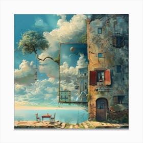 House In The Sky Canvas Print