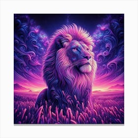 Lion In The Field 1 Canvas Print