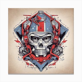 Skull Tattoo Design Canvas Print