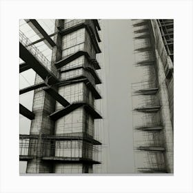 Default Unique Drawijg Of Construction Building Scratch 2 Canvas Print