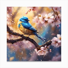 Cherry Blossom and Spring Rain Canvas Print