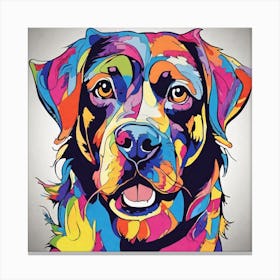 Colorful Dog Painting 1 Canvas Print