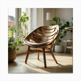 Ergonomic Wooden Chair Canvas Print