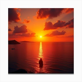 Sunset On The Beach 7 Canvas Print