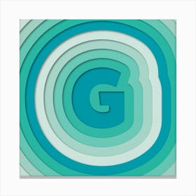 G Paper Alphabet  Canvas Print