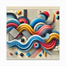 Bold Abstract Waves Wall Art A Modern And Energetic Geometric Design For Contemporary Home Or Office Decor Print Art Canvas Print