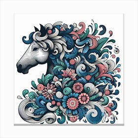 A curly wave of horse hair 2 Canvas Print
