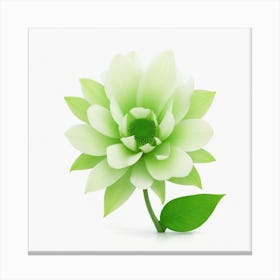 Green Flower Canvas Print