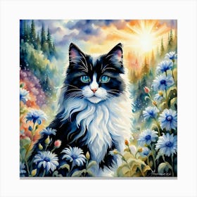Cat In The Meadow 2 Canvas Print