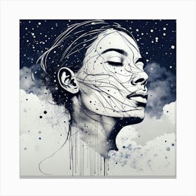 Night sky- dreaming Canvas Print