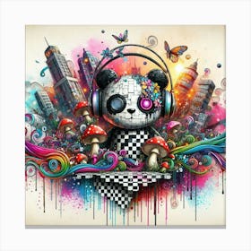 Psychedelic Panda 13 Canvas Print