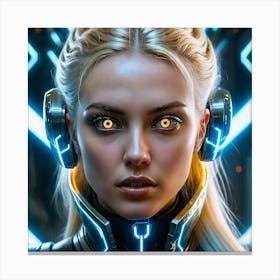 Futuristic Woman 37 Canvas Print