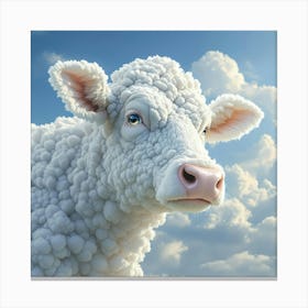 White Sheep Canvas Print