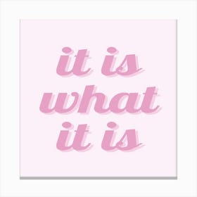 It Is What It Is Canvas Print