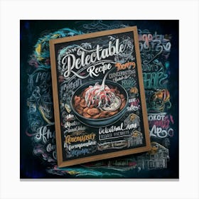 Delectable Recipe Canvas Print