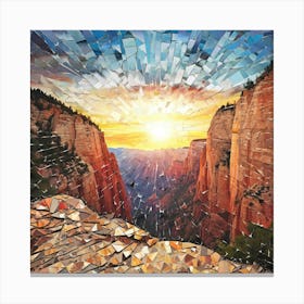 Sunset At Zion Canvas Print