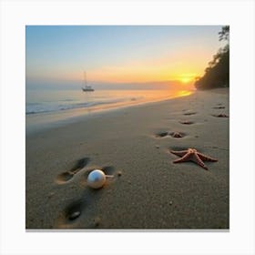 Starfish On The Beach 1 Leinwandbild