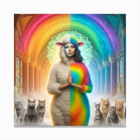 Rainbows And Cats Canvas Print