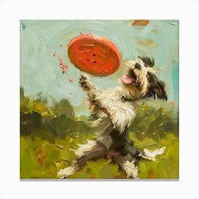 Frisbee Dog 2 Canvas Print