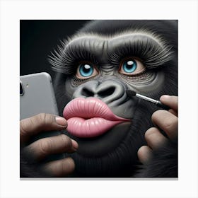 Gorilla Makeup Canvas Print