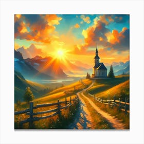 Sunset In The Mountains 29 Canvas Print