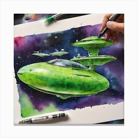 Alien Spaceship 1 Canvas Print