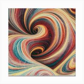 Close-up of colorful wave of tangled paint abstract art 22 Canvas Print