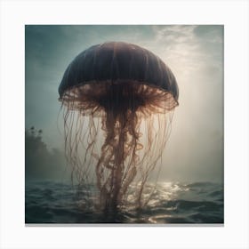 Jellyfish Literally On The Suface Canvas Print