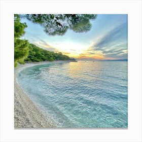 Sunset Beach Croatia Canvas Print