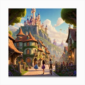 Magical Town Canvas Print