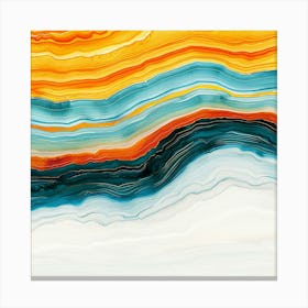 Abstract Agate Painting Canvas Print