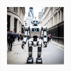 Robot In London 9 Canvas Print