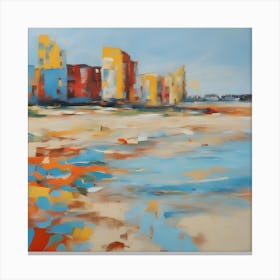 Beach & Cityscape Canvas Print