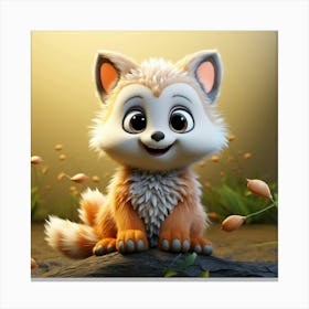 Cute Fox 35 Canvas Print