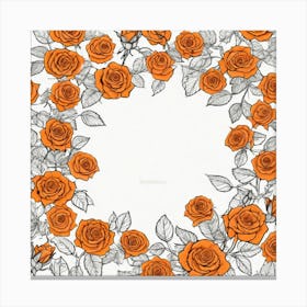 Orange Roses 13 Canvas Print