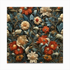 Floral Wallpaper 1 Canvas Print