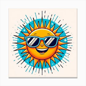 Sun In Sunglasses Canvas Print