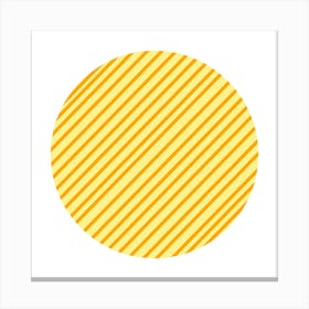 Yellow Striped Circle Canvas Print